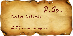 Pieler Szilvia névjegykártya